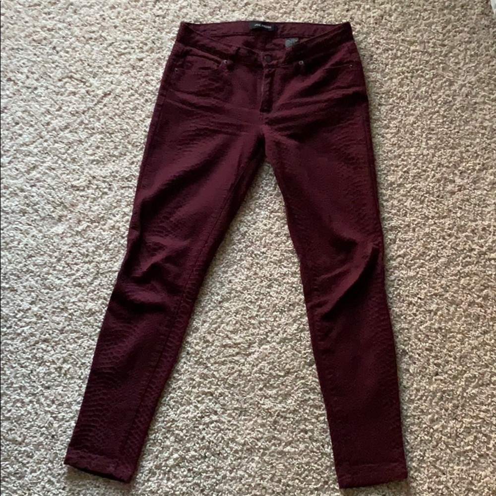 Textured snake skin pants